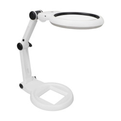 Lupa de marit 4X 8X cu LED si stativ pentru lucrari fine