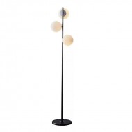 Lampadar negru 160cm cu 3 globuri albe mate E27