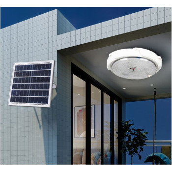 Lampa led solara 100w cu telecomanda alb rece 6500 k