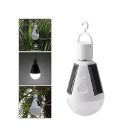 Bec solar portabil cu LED, incarcare duala si lumina rece