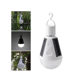 Bec solar portabil cu LED, incarcare duala si lumina rece