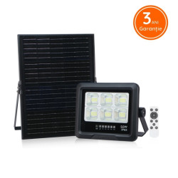 Proiector solar 50W cu acumulator si telecomanda, IP65 exterior