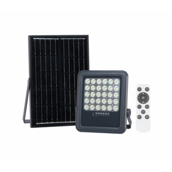 Proiector solar 100W cu telecomanda, IP65, autonomie 12h
