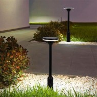 Lampa LED de gradina gri H 60 cm alb cald