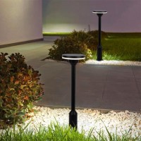 Lampa LED de gradina gri H 60 cm alb cald