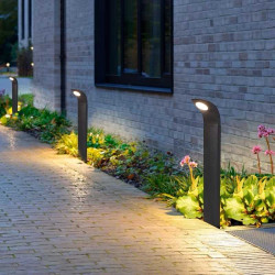 Stalpi iluminat gradina LED 10W 1000lm lumina calda 3000K set 2buc