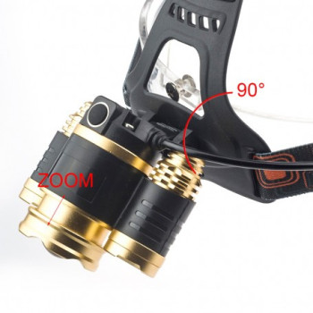 Lanterna frontala cu acumulator 3x T6 CREE 10W 8000 lm