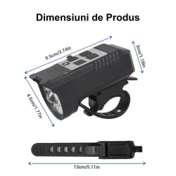 Lanterna pentru bicicleta cu 9 LED si senzor lumina L-S75