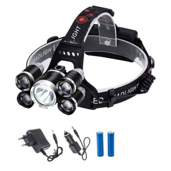 Lanterna de cap puternica 5 LED CREE 30W 8000 lumeni