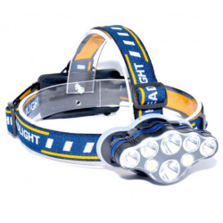Lanterna frontala 8 LED cu acumulatori 3.7V Li-Ion