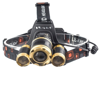 Lanterna frontala cu acumulator 3x T6 CREE 10W 8000 lm