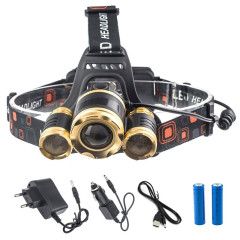 Lanterna frontala cu acumulator 3x T6 CREE 10W 8000 lm