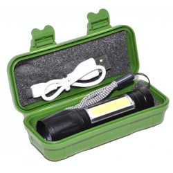 Lanterna reincarcabila XPE + COB Led, lumeni 3800 si zoom