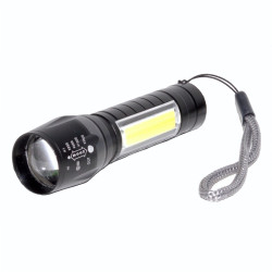 Lanterna reincarcabila XPE + COB Led, lumeni 3800 si zoom