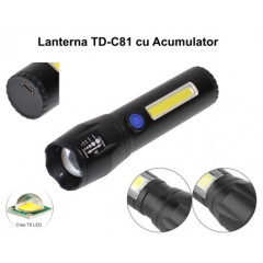 Lanterna reincarcabila usb TD-C81 CREE T6 3W