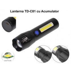 Lanterna reincarcabila usb TD-C81 CREE T6 3W