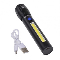 Lanterna led reincarcabila CREE T6 5W cu COB si zoom optic