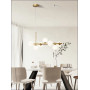 Lustra gold 7 globuri sticla cu dulii G9