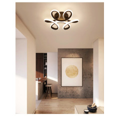 Lustra LED dormitor maro alb cald rece neutru 27w 1450 lm
