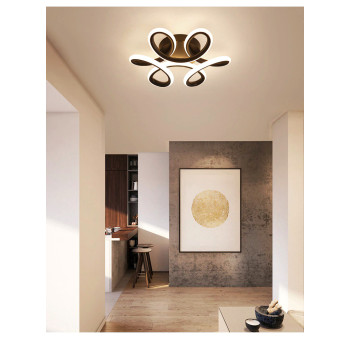 Lustra LED dormitor maro alb cald rece neutru 27w 1450 lm