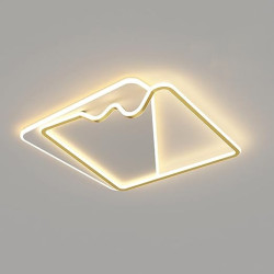 Lustra LED dimabila 160w gold cu telecomanda alb variabil