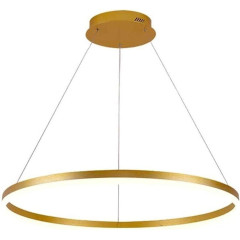 LUSTRA LED GOLD CU TELECOMANDA LUMINA ALB CALD NEUTRA SI RECE CU INTENSITATE REGLABILA 56W 3600LM