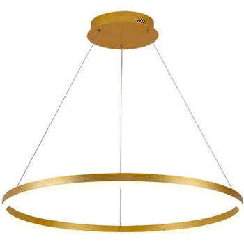 LUSTRA LED GOLD CU TELECOMANDA LUMINA ALB CALD NEUTRA SI RECE CU INTENSITATE REGLABILA 56W 3600LM