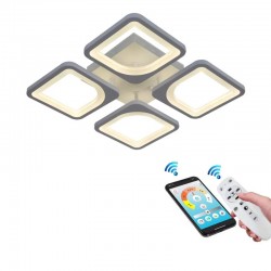 LUSTRA LED CU TELECOMANDA LUMINA CALDA NEUTRA RECE SI INTENSITATE REGLABILA APLICATIE 3800 LM 88 W