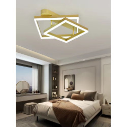 Lustra LED living aurie cu telecomanda 120 w 5000 lm