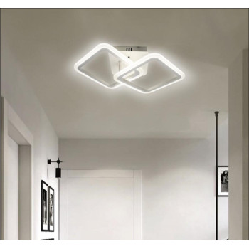 Lustra LED patrata alba cu telecomanda 60w 1800 lm