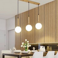 Lustra aurie 3 globuri alb mat dulii e27