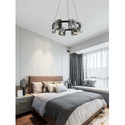 Lustra LED Polish Black Glass socluri becuri G9x6