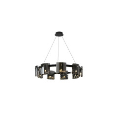 Lustra LED Polish Black Glass socluri becuri G9x9