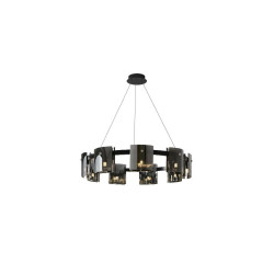 Lustra LED Polish Black Glass socluri becuri G9x9