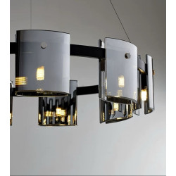 Lustra LED Polish Black Glass socluri becuri G9x9