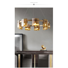 Lustra LED Polish Gold Glass socluri becuri G9x9