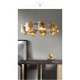 Lustra LED Polish Gold Glass socluri becuri G9x9