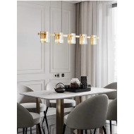 Lustra LED dining Polish Gold Glass G9x5