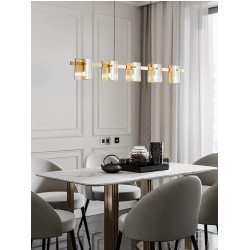 Lustra LED dining Polish Gold Glass G9x5