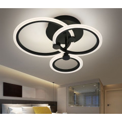 Lustra LED dormitor cu telecomanda 3 cercuri 3500 lm 74w