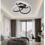 Lustra LED neagra cu telecomanda wifi 2.4G alb variabil si intensitate reglabila 84w 2000 lm