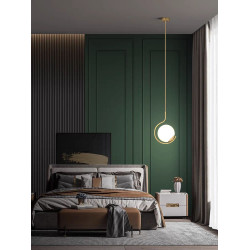Lustra pe cablu glob mat dulie bec e27