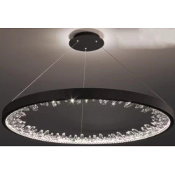 Lustra led neagra cu telecomanda wifi 2.4g 40cm alb variabil 50w