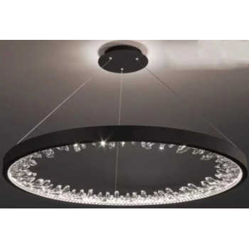 Lustra led neagra cu telecomanda wifi 2.4g 40cm alb variabil 50w