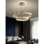 Lustra led gold cu telecomanda wifi 2.4g D 40cm + 60cm alb variabil 126w