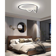 Lustra LED dimabila 71w neagra cu telecomanda alb variabil