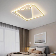 Lustra LED dimabila 160w gold cu telecomanda alb variabil