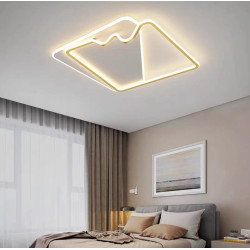 Lustra LED dimabila 160w gold cu telecomanda alb variabil