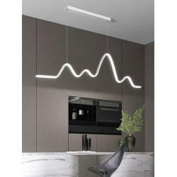Lustra LED dining alba cu telecomanda Wifi 2.4g alb variabil 64w