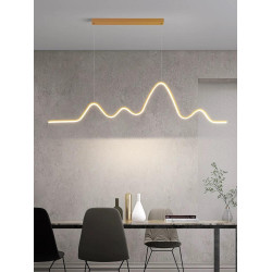 Lustra LED dining gold cu telecomanda Wifi 2.4g alb variabil 64w
